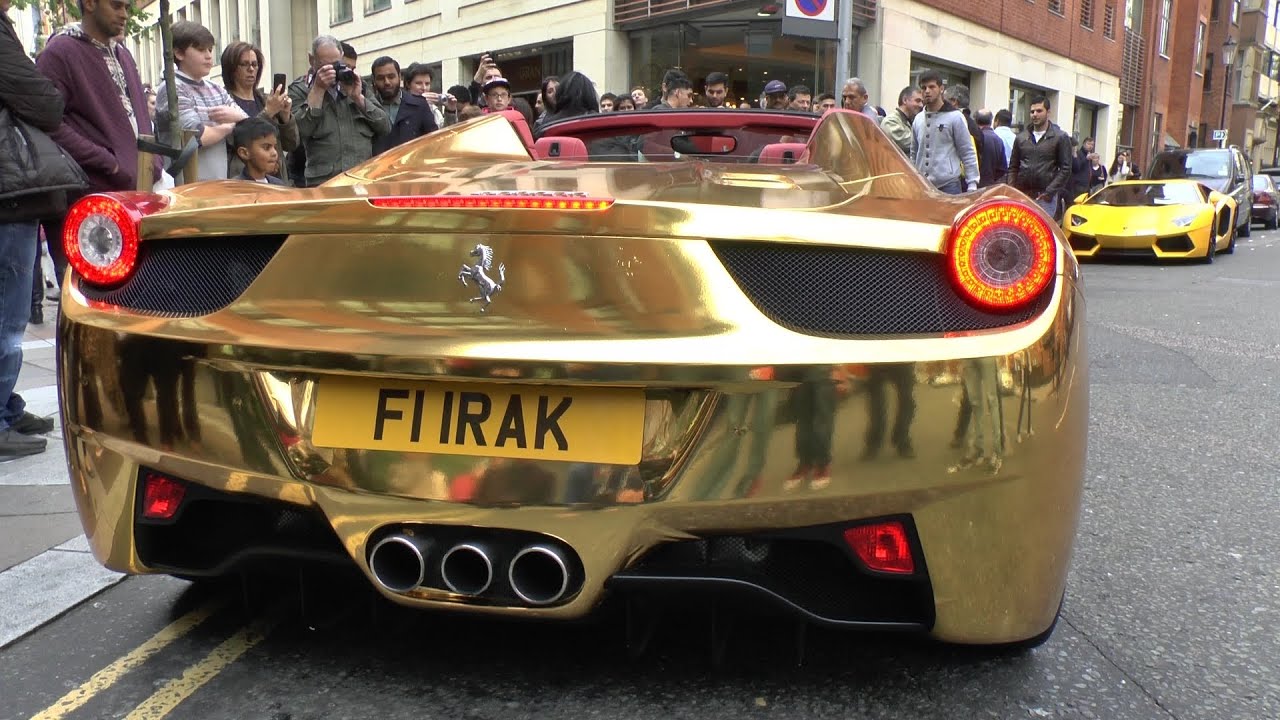 Gold Chrome Ferrari 458