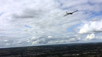 RC Glider Hacker Vagabond Slope Soaring above Betws in South Wales