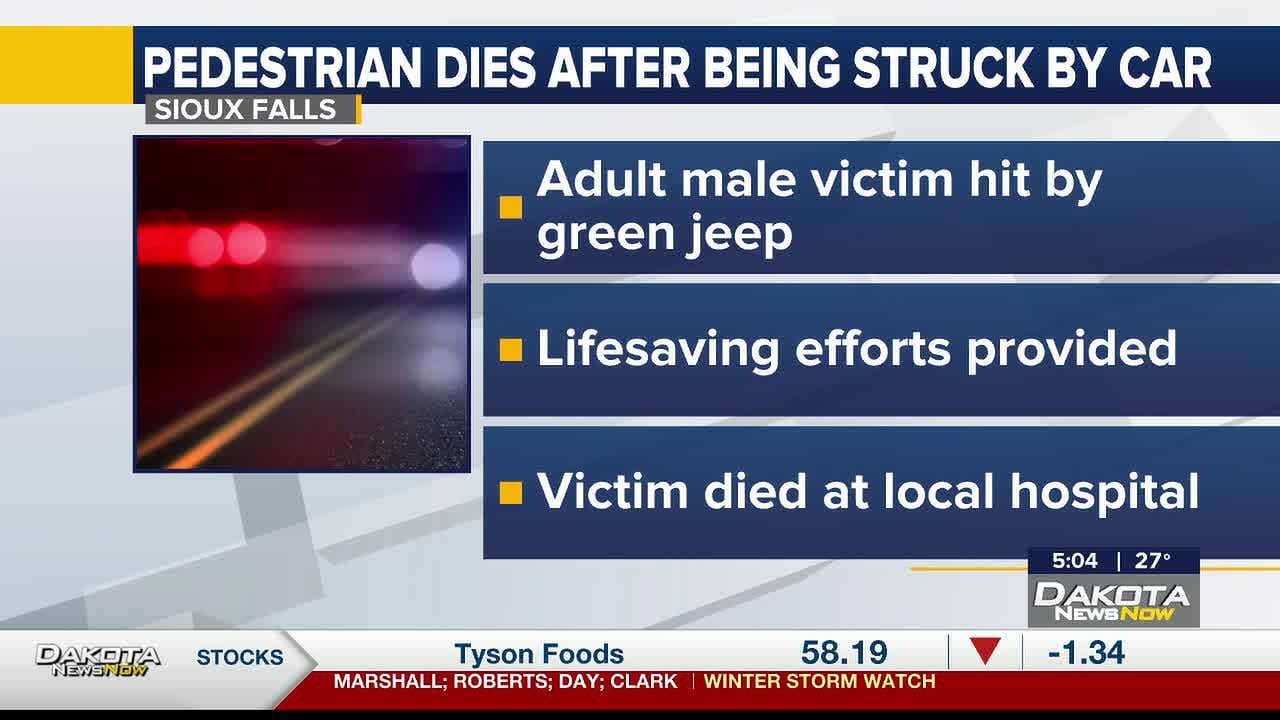 Pedestrian dead after being struck by car in Sioux Falls - YouTube