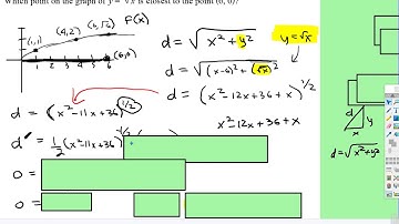 Wk-11 Derivatives: Optimization - Minimize Distance