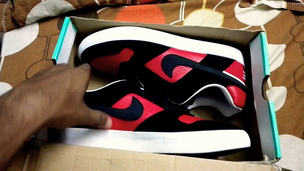 nike sb delta force vulc red and black