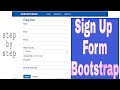 Sign up form in bootstrap | Address book project lecture 1 | bootstrap lecture 2 | step by step