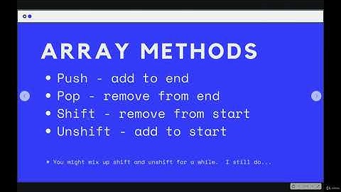 Capture Collections of Data with Arrays: Push and Pop--The Modern JavaScript Bootcamp
