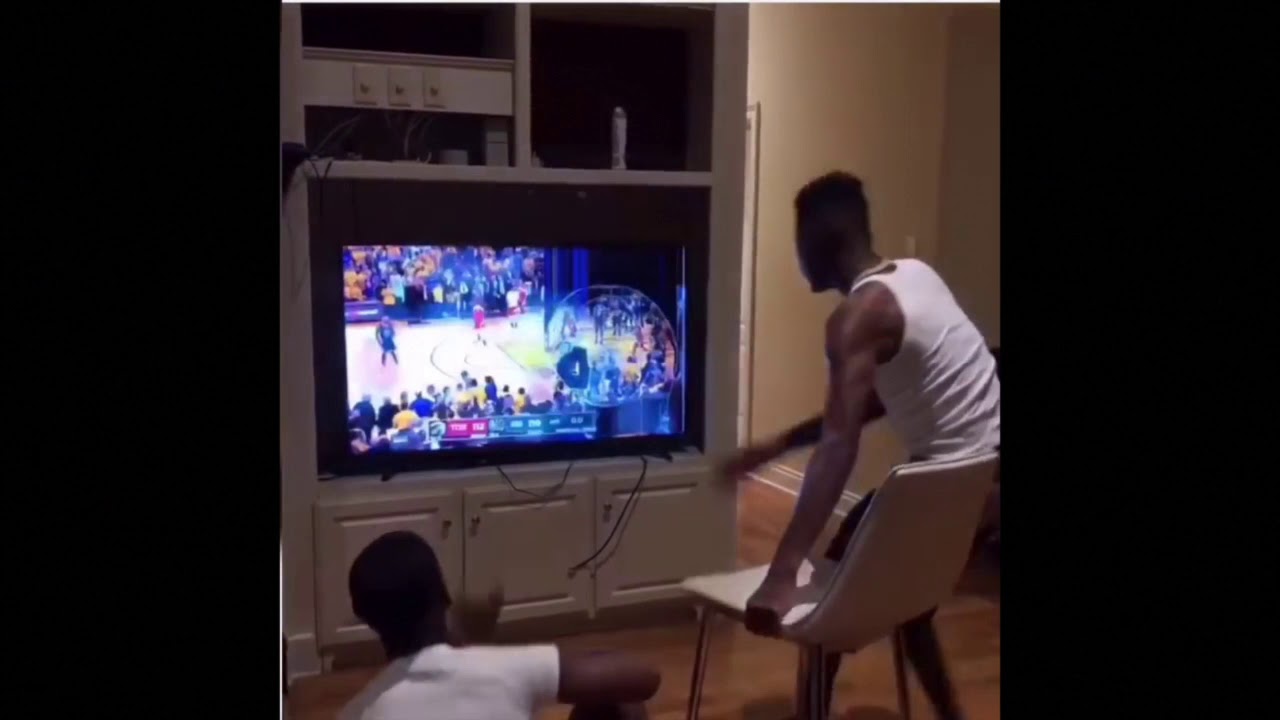 Josuke fixes TV to watch NBA finals - YouTube