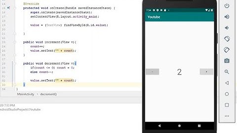 Increment Decrement App | Android Studio Tutorial
