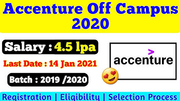 Accenture Off Campus 2021 Drive For 2019,2020 Batch || Associate Software Engineer || Chandan Patel