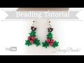 Holly Earrings Beading Tutortial by HoneyBeads1 (Christmas jewerly)