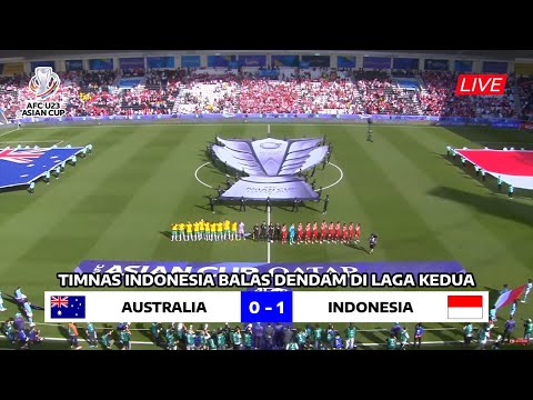 🔴 SEDANG BERLANGSUNG ▪ TIMNAS INDONESIA VS AUSTRALIA ▪ LAGA KEDUA PIALA ASIA U23 2024 ▪ Ilustrasi
