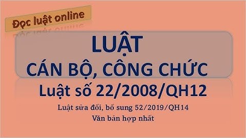 Luật cbcc và các văn bản hướng dẫn năm 2024