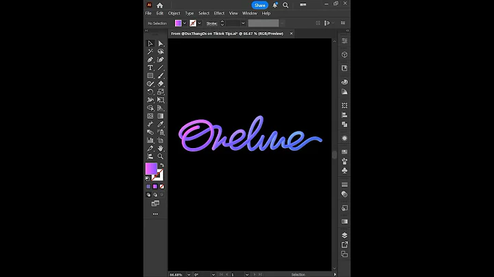 Adobe Illustrator 2025 Tips - How to Create a 3D Text Effect Gradient Color #ducthangds