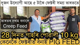 গাহৰি পোৱালী 28 দিনত 10 kg আৰু ছয় মাহত 100 কেজি  Pig farm videos| Best pig Feed। Pig feed Dealer ।