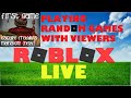 Roblox Live Playing Random games With Viewers