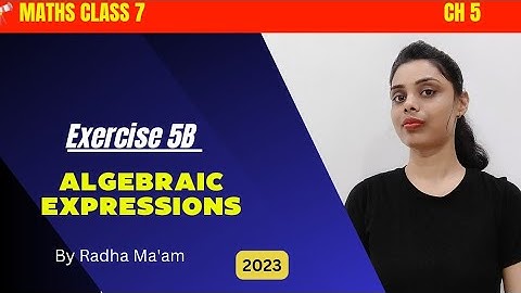 Algebraic expressions || Collins Perfect maths class 7 || Exercise 5B