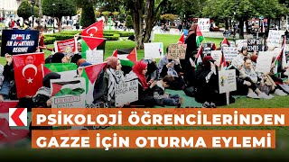 Psikoloji öğrencilerinden Gazze için oturma eylemi