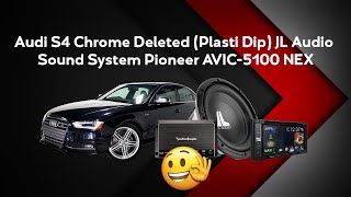 Car stereo installation on this Audi S4 with Pioneer in Los Angeles