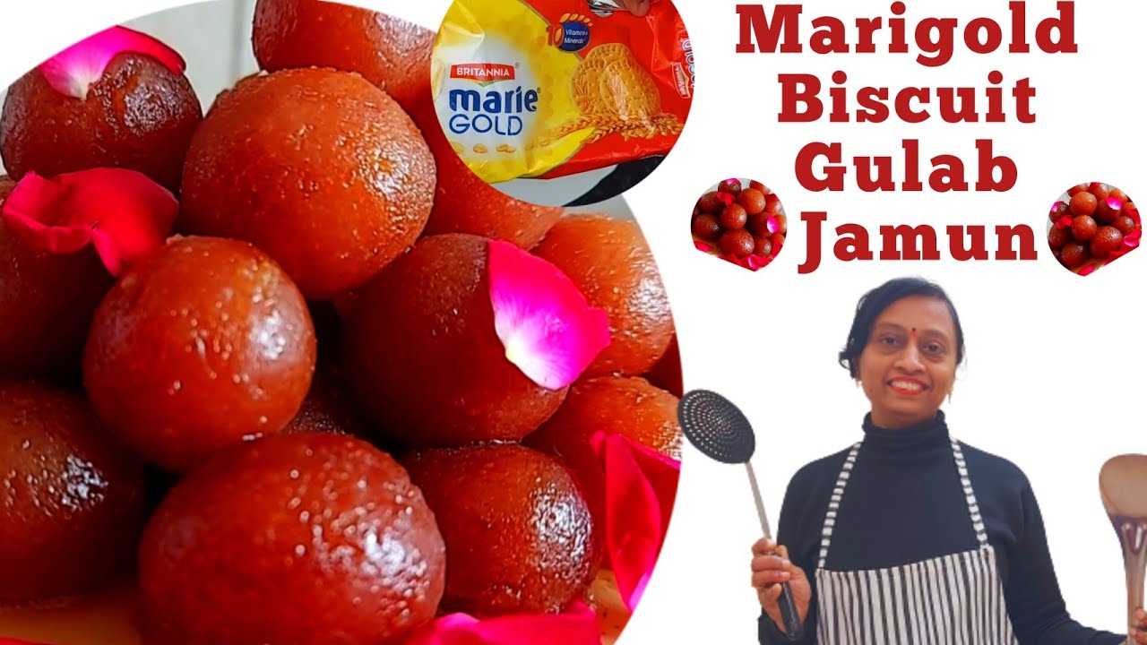 How to make Marigold Biscuit Gulab Jamun बिस्कुट के टेस्टी गुलाब