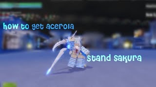 [Sakura stand] how to get acerola   showcase // roblox