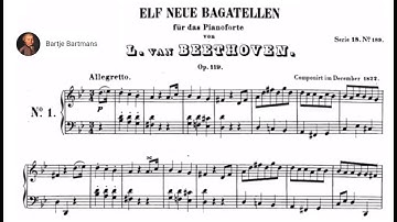 Ludwig van Beethoven - 11 Bagatelles Op. 119 (1822)
