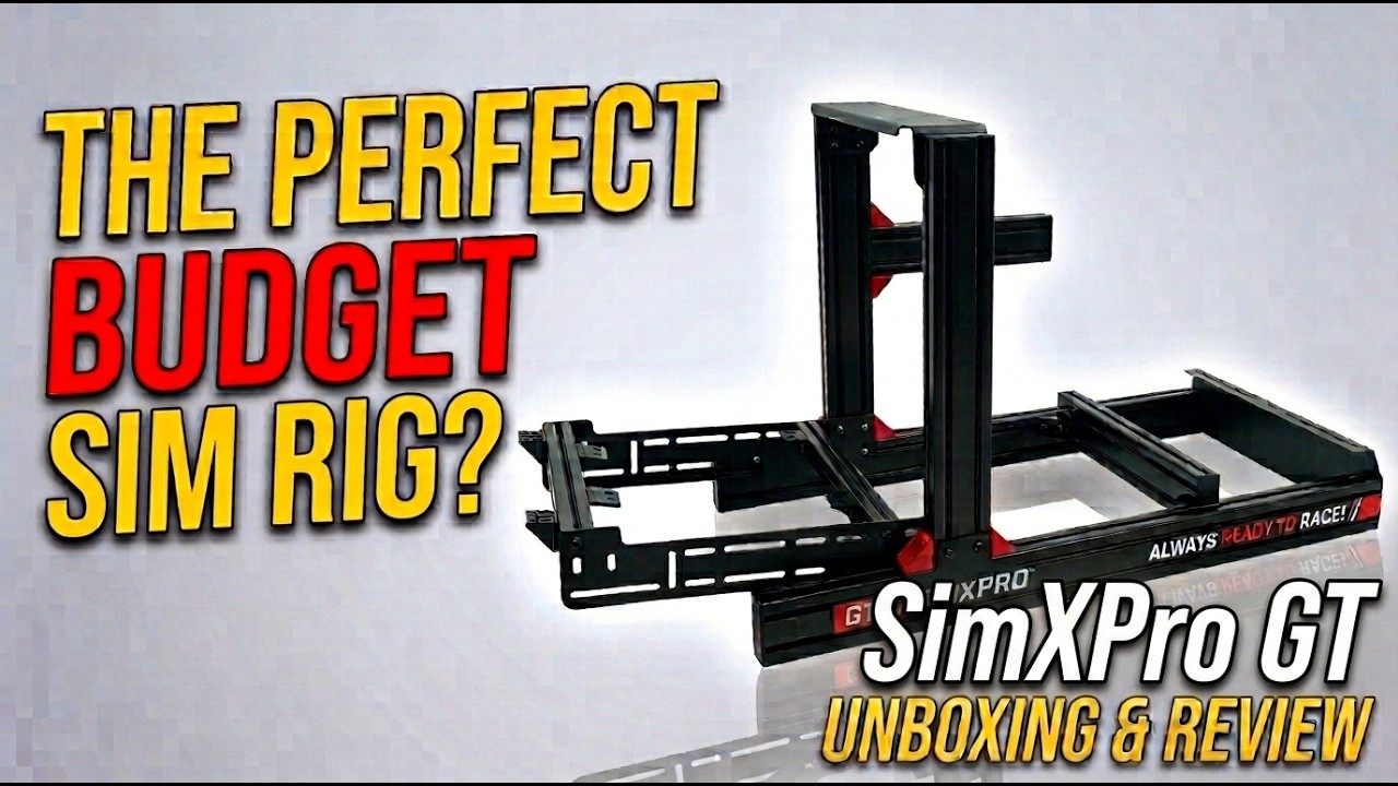 YouTube thumbnail for SimXPro GT Review & Unboxing, The Best Budget Sim Cockpit?