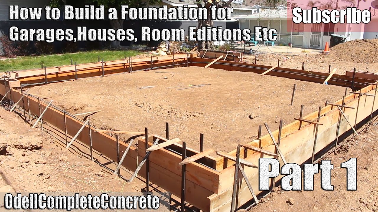 How to Build and setup a Concrete Foundation for Garages, Houses, Room