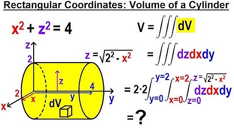 Calculus 3: Ch 13.1 Triple Integrals (10 of TBD) Volume of a Cylinder
