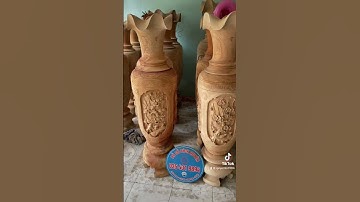 Cặp lục bình gỗ xà cừ đục tứ quý kênh bong 2cm nổi cực đẹp. Hoàn thiện chỉ 14triệu.#lucbinhgoxacu