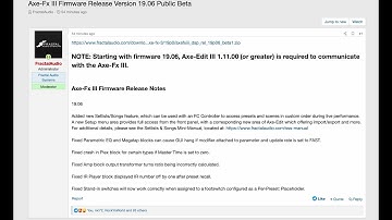 AXE-FX III - Firmware 19.06 Beta Is Out!
