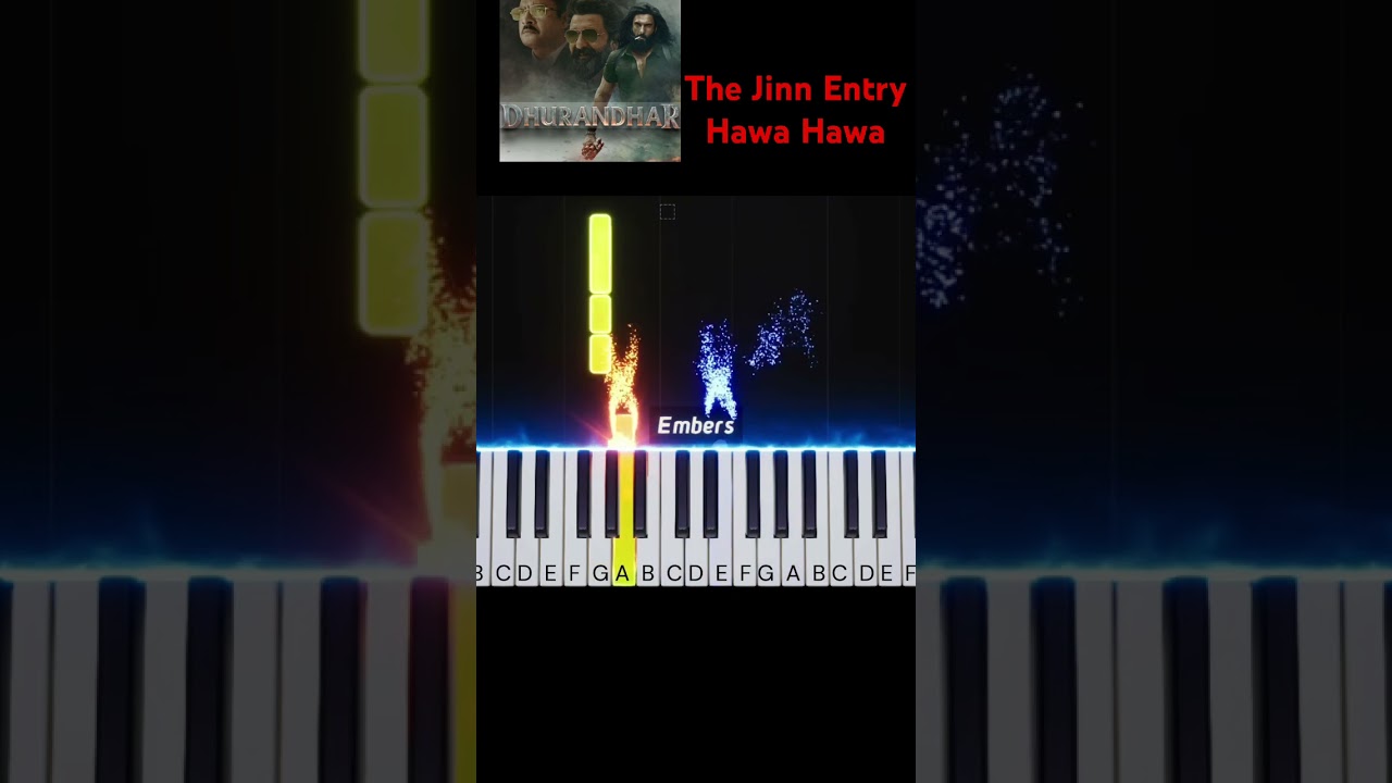 Hawa Hawa (The jinn entry) easy piano tutorial 