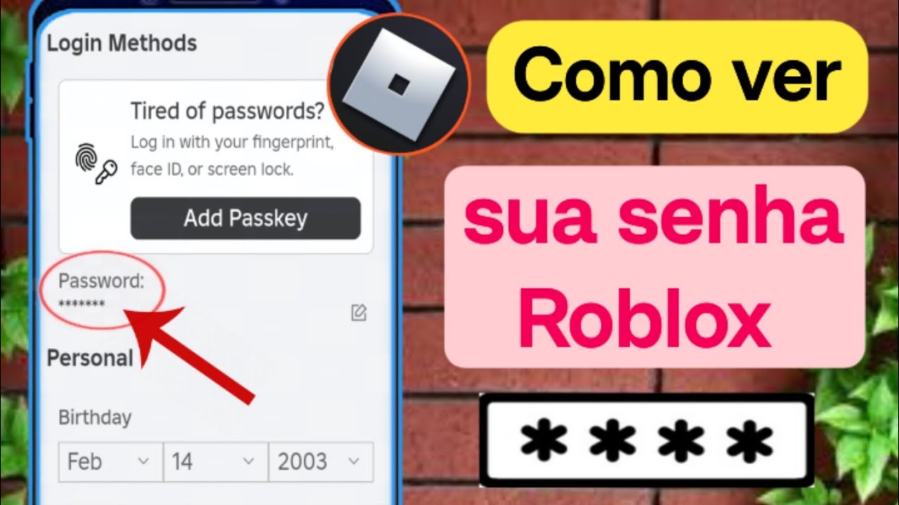 Como ver sua senha do Roblox no celular [2024] Veja a senha de login do ...