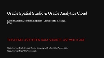 Oracle Spatial Studio and OAC - Predictive Network Analysis Demo