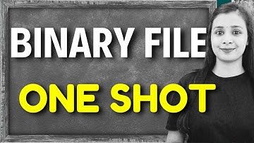 Complete Binary File in 1 Video| ONE SHOT| Complete Binary File in Class|  Class 12 Computer Science