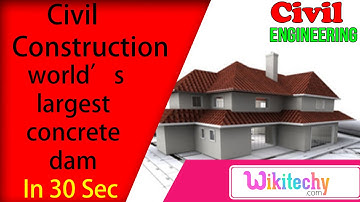 Which is the world’s largest concrete dam | Civil Construction Interview Questions and Answers