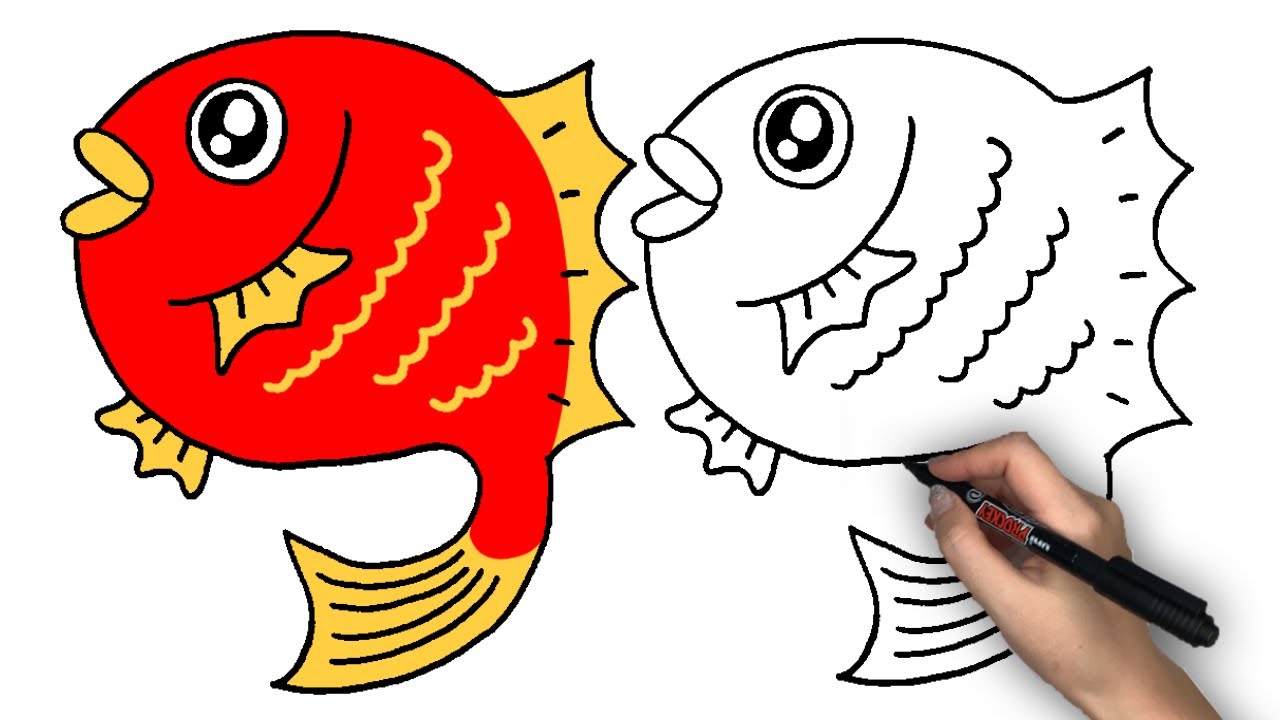 新年 年賀状 めで鯛のかき方 How To Draw A Red Snapper 135 Youtube