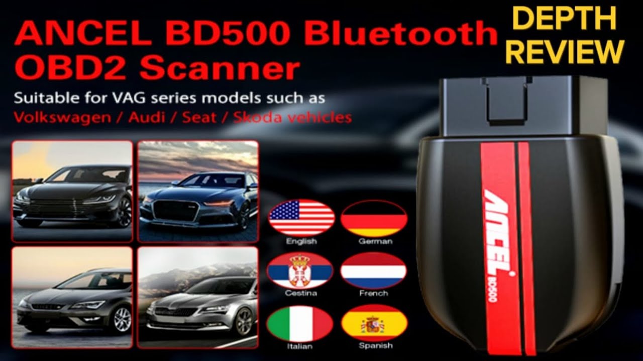 ANCEL BD500 Bluetooth OBD2 Scanner All System Car Code Reader for VW Audi  Seat Skoda with EPB Service Reset Throttle Car Diagnostic Scan Tool for  iPhone, iPad & Android 