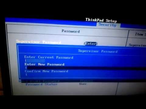 HOW TO REMOVE BIOS PASSWORD IN LENOVO THINKPAD