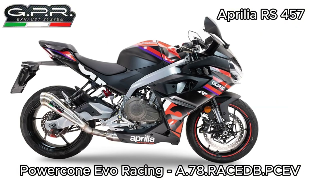 GPR Exhaust System Powercone NO CAT full system Aprilia RS457 