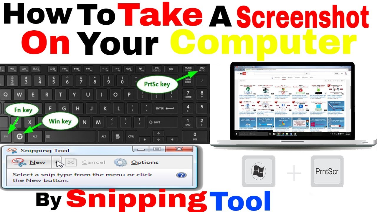 How to Take Screen Short in Windows 7,8,10 - YouTube