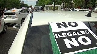 Greve de taxistas cria caos em Espanha