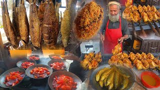 Fish sajji and kabuli pulao recipe | Famous street food of Jalalabad Afghanistan | Breakfast nashta