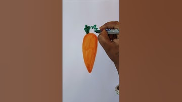 how to draw||carrot 🥕 easy drawing #shorts