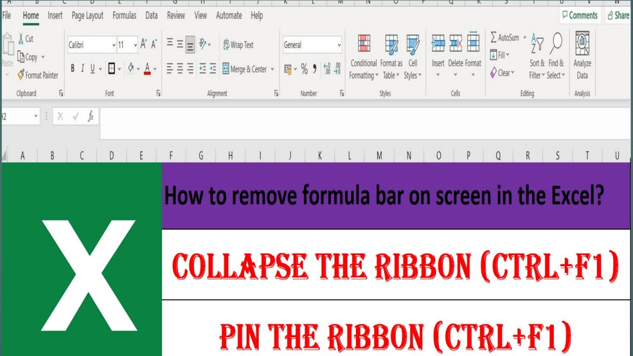 Excel में फॉर्मूला बार को कैसे लाएं और कैसे हटाए?How to remove & Add ...