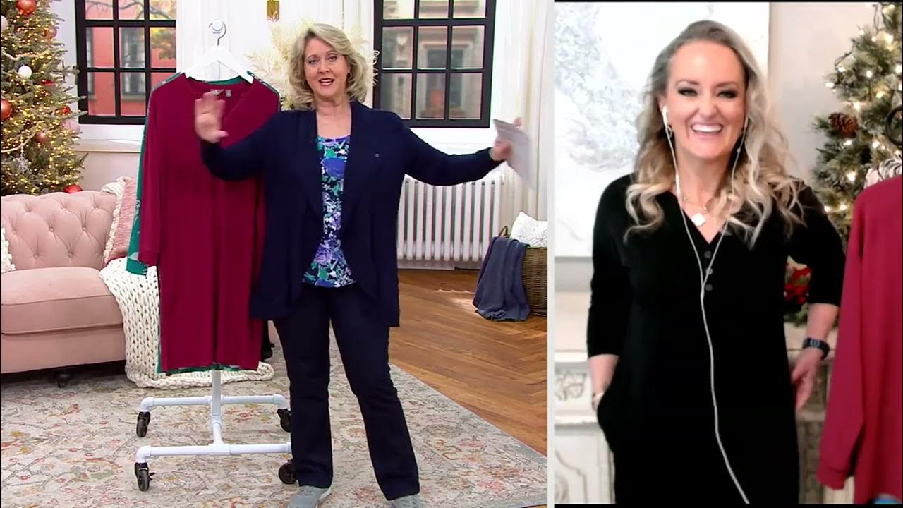 breezies-lounge-blissful-breeze-henley-knit-sleep-dress-on-qvc-youtube