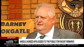 Angelo Agrizzi apologises to the public for racist remarks