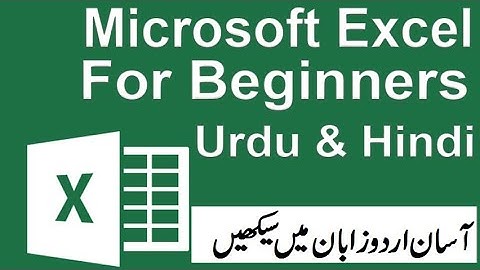 Microsoft Excel for Beginners in Urdu  Hindi  Lecture 01