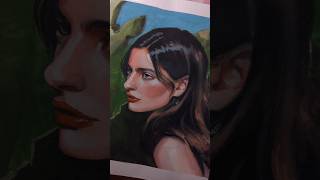 Starting a new sketchbook, day 1 #portraitpainting #gouache