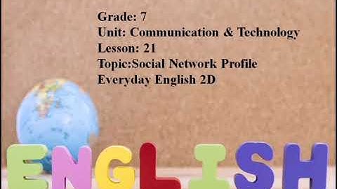 Excel 7. Module 2. Everyday English 2D