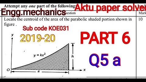 #AKTUSOLVEDPAPER#ENGINEERINGMECHANICS#2019-2020#SEM3#SUBJECTCODE#KOE031#PART6#SECTION-C#Q-5 a.
