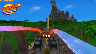 Blaze and the Monster Machines - Racing Game 🔥DRAGON ISLAND: Start racing against Stripes & Crusher! screenshot 2