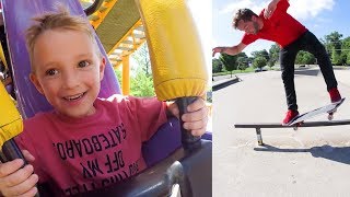 ADIML 63: BEST DAD &amp; SON DAY EVER! / Roller Coasters And Skating!