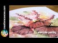 watercolor painting fall flowers